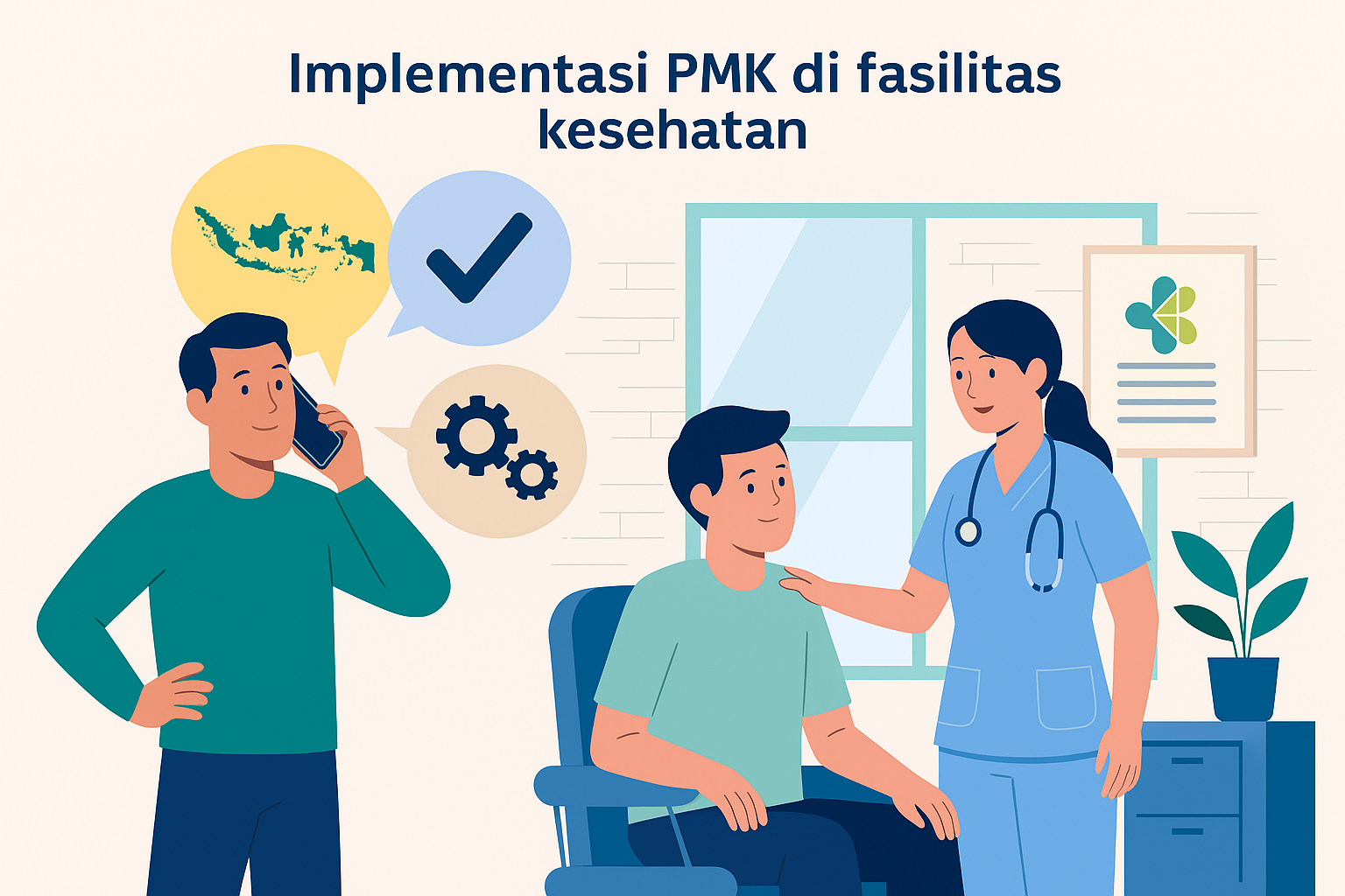 Ilustrasi implementasi PMK di fasilitas kesehatan