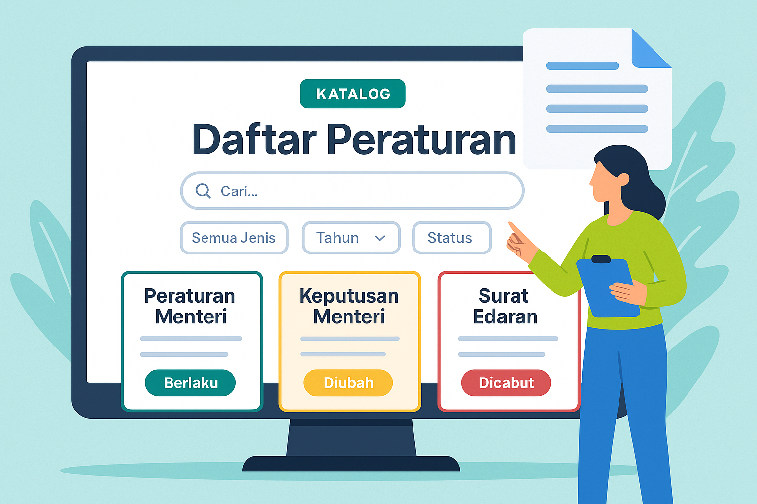 Ilustrasi katalog peraturan